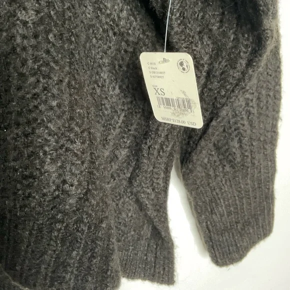 NWT Free People Black Thick Knit Crewneck Sweater - Picture 7 of 10